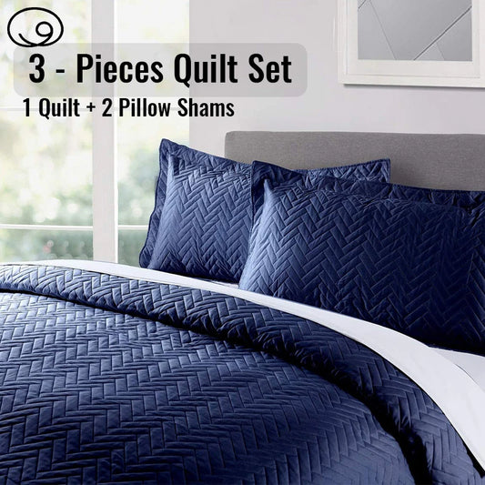 Quilt Bedding Set, Soft Quilt Bedspread Coverlet with Pillow shams, coin Pattern quilt