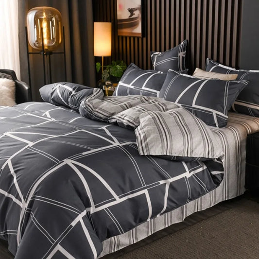 comfortable and soft popular aloe vera cotton four piece set autumn and winter duvet set.