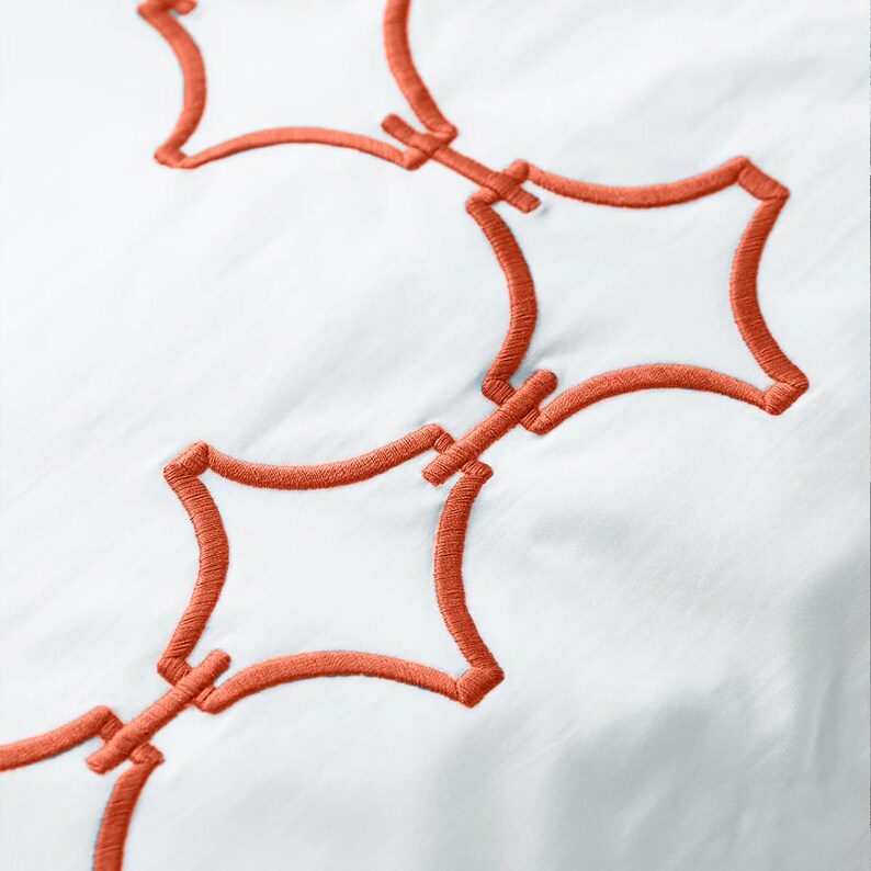 Links - Linen Cotton Embroidered Edge Duvet Cover Sets