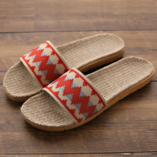 Indoor Non-Slip Linen Slippers