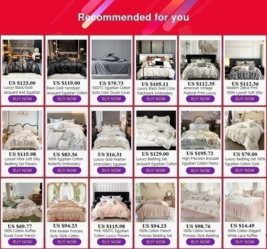 Luxury 600TC Egyptian Cotton Bedding Set, Bird Plant Flowers, Digital Printing, Duvet Cover, Bed Linen, Fitted Sheet, Pillowcase