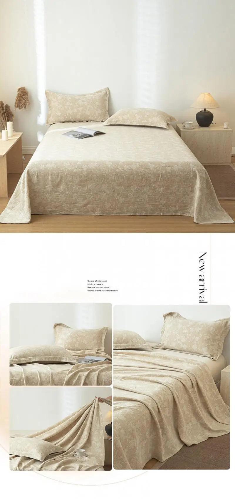 Luxury Cotton and Linen Bed Sheet Sets High Quality Skin Friendly Flat Sheet 2 Pillowcases for All Seasons Queen King Bedclothes