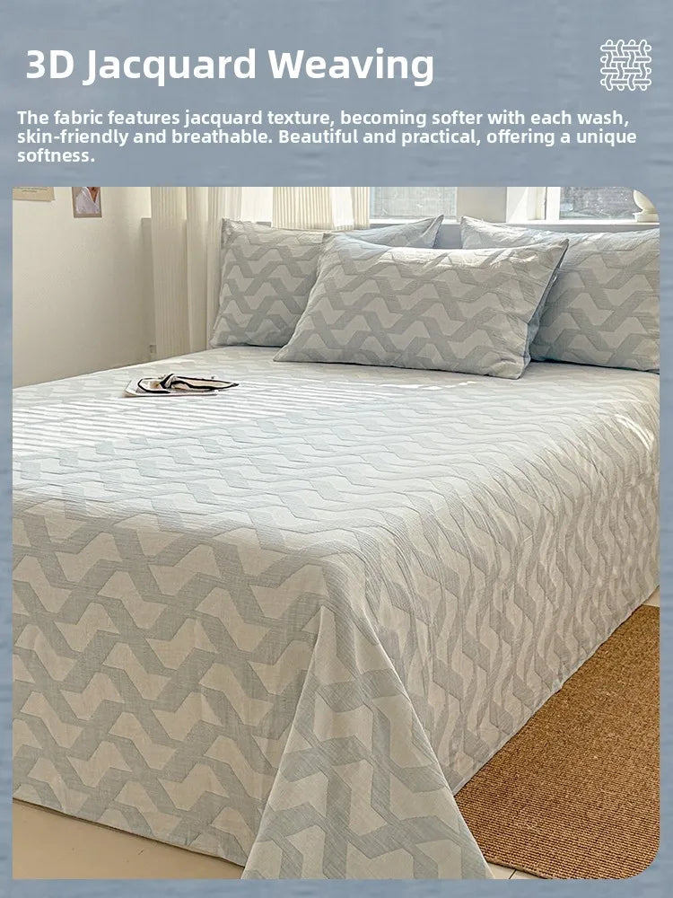 Pure Cotton Tee-piece Set Thiened Double-layered Cotton Bedding