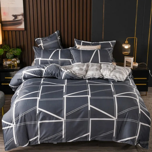 comfortable and soft popular aloe vera cotton four piece set autumn and winter duvet set.