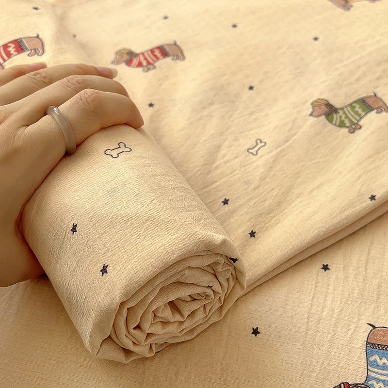 Flower Print Bed Sheet Single/Double/Queen/King Size Flat Sheets Adults Kids Room Soft Bed Linen sabanas (Pillowcase Need Order)