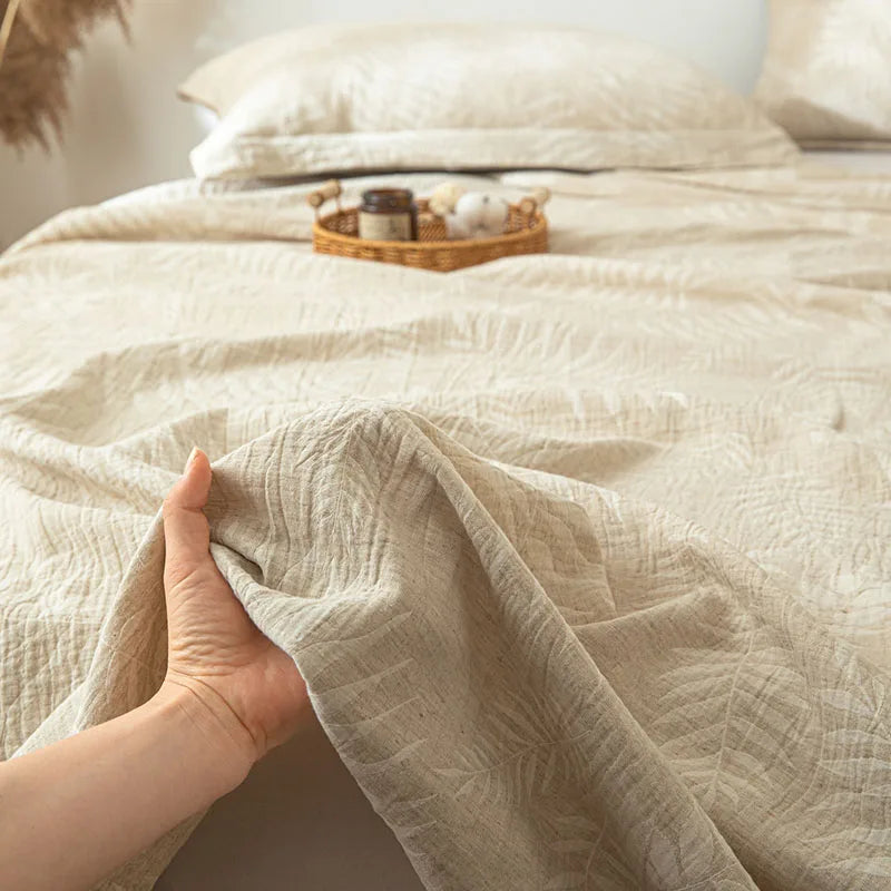 Cotton and Linen Bed Sheet