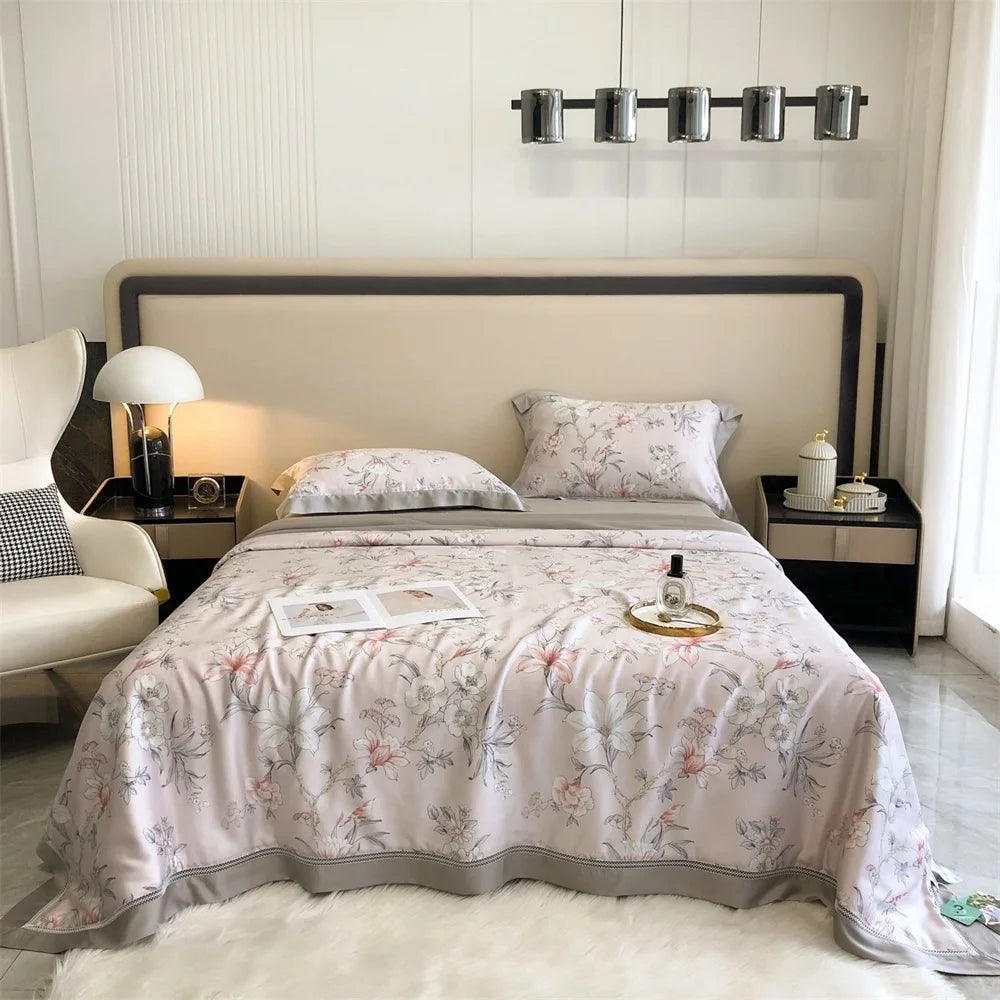 tencel Lyocell Bed Sheets Set Bedding Set Duvet Covers Sets for king Size Bed