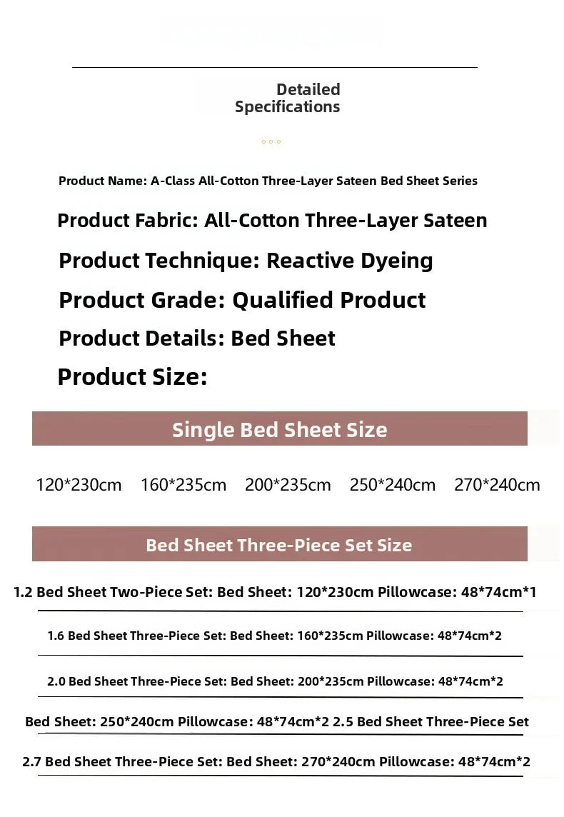 Pure Cotton Tee-piece Set Thiened Double-layered Cotton Bedding