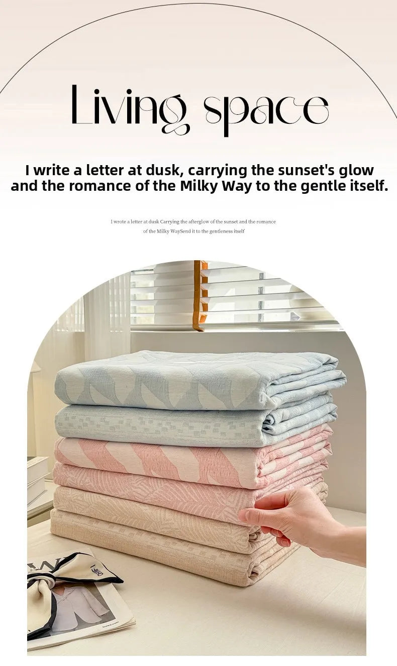 Pure Cotton Tee-piece Set Thiened Double-layered Cotton Bedding