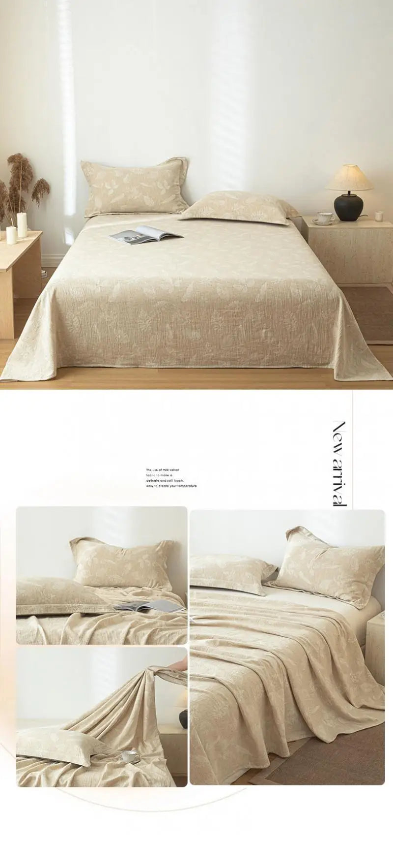 Cotton and Linen Bed Sheet