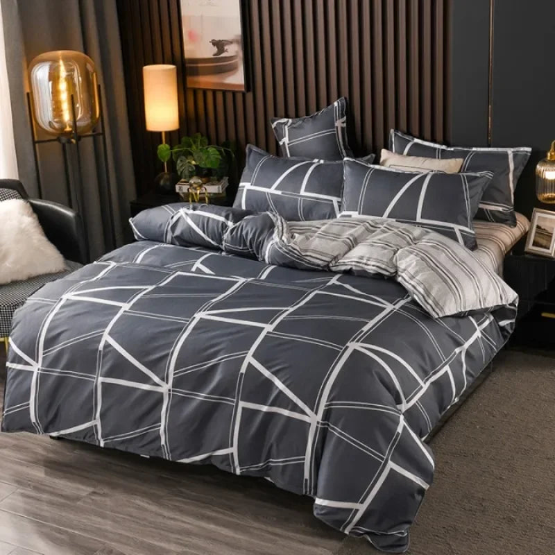 comfortable and soft popular aloe vera cotton four piece set autumn and winter duvet set.