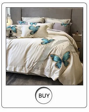 Egyptian Cotton Hollow Edge Luxury Bedding Set, White, Grey, Pink, Blue,1 Duvet Cover,2 Pillowcases,1 Flat Sheet Or Fitted Sheet