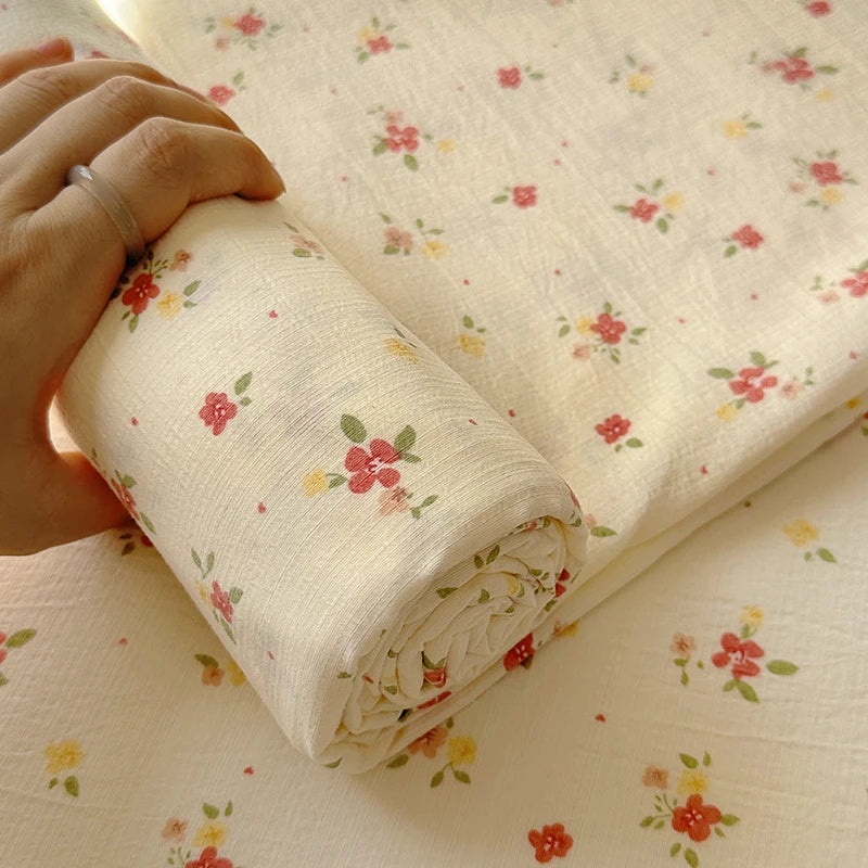 Flower Print Bed Sheet Single/Double/Queen/King Size Flat Sheets Adults Kids Room Soft Bed Linen sabanas (Pillowcase Need Order)