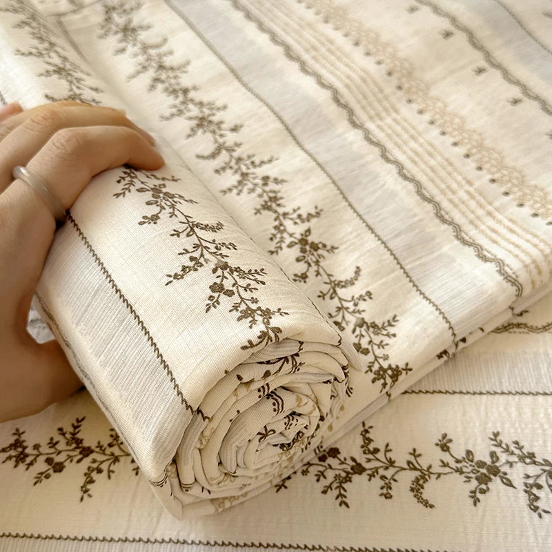 Flower Print Bed Sheet Single/Double/Queen/King Size Flat Sheets Adults Kids Room Soft Bed Linen sabanas (Pillowcase Need Order)