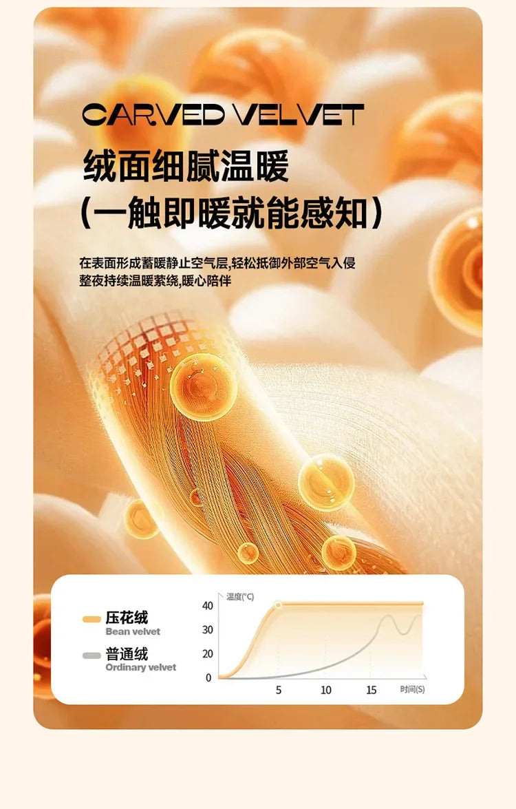 Four-piece Set Autumn and Winter Carved Coral Fleece Warm Quilt Cover Bedding