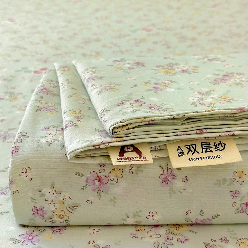 Flower Print Bed Sheet Single/Double/Queen/King Size Flat Sheets Adults Kids Room Soft Bed Linen sabanas (Pillowcase Need Order)