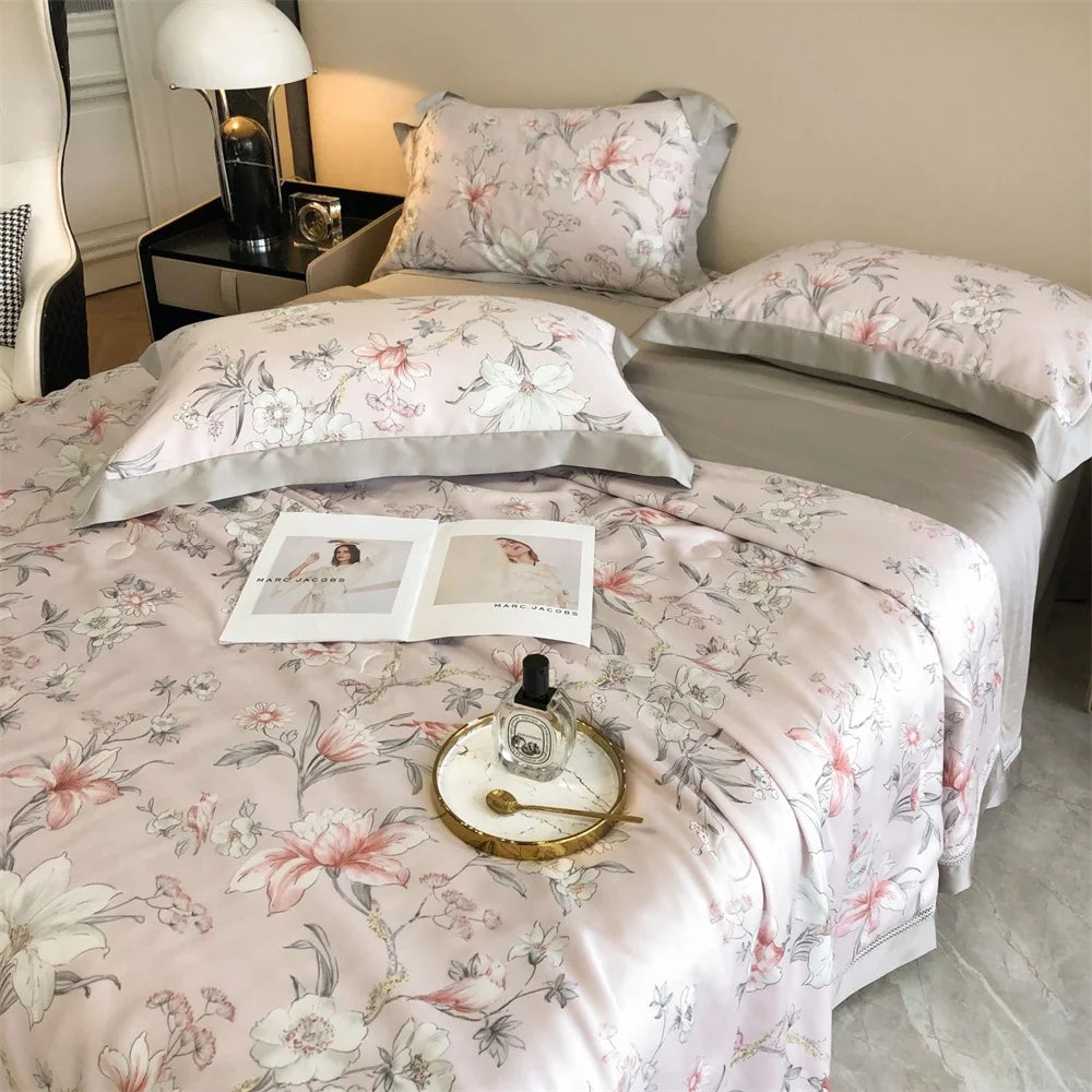 tencel Lyocell Bed Sheets Set Bedding Set Duvet Covers Sets for king Size Bed