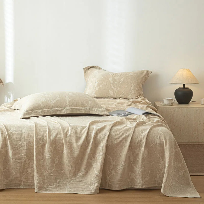 Cotton and Linen Bed Sheet