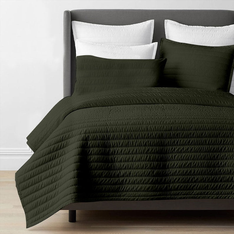 Channel stitch - Linen Cotton Quilt Sets