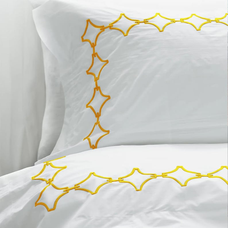 Links - Linen Cotton Embroidered Edge Duvet Cover Sets