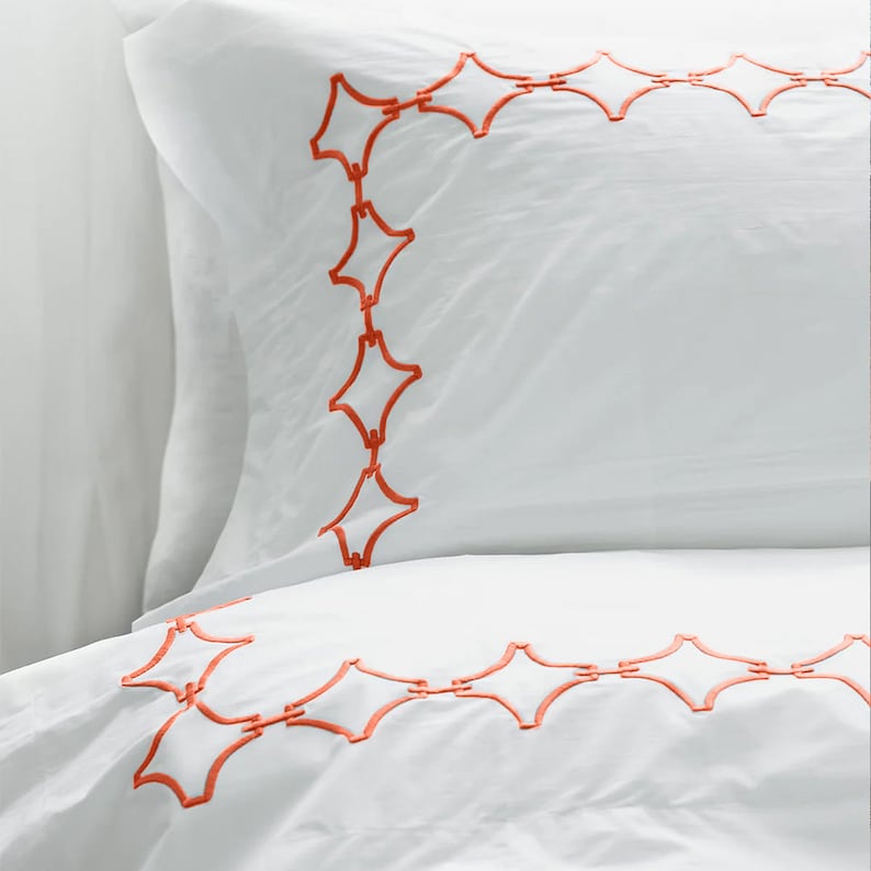 Links - Linen Cotton Embroidered Edge Duvet Cover Sets