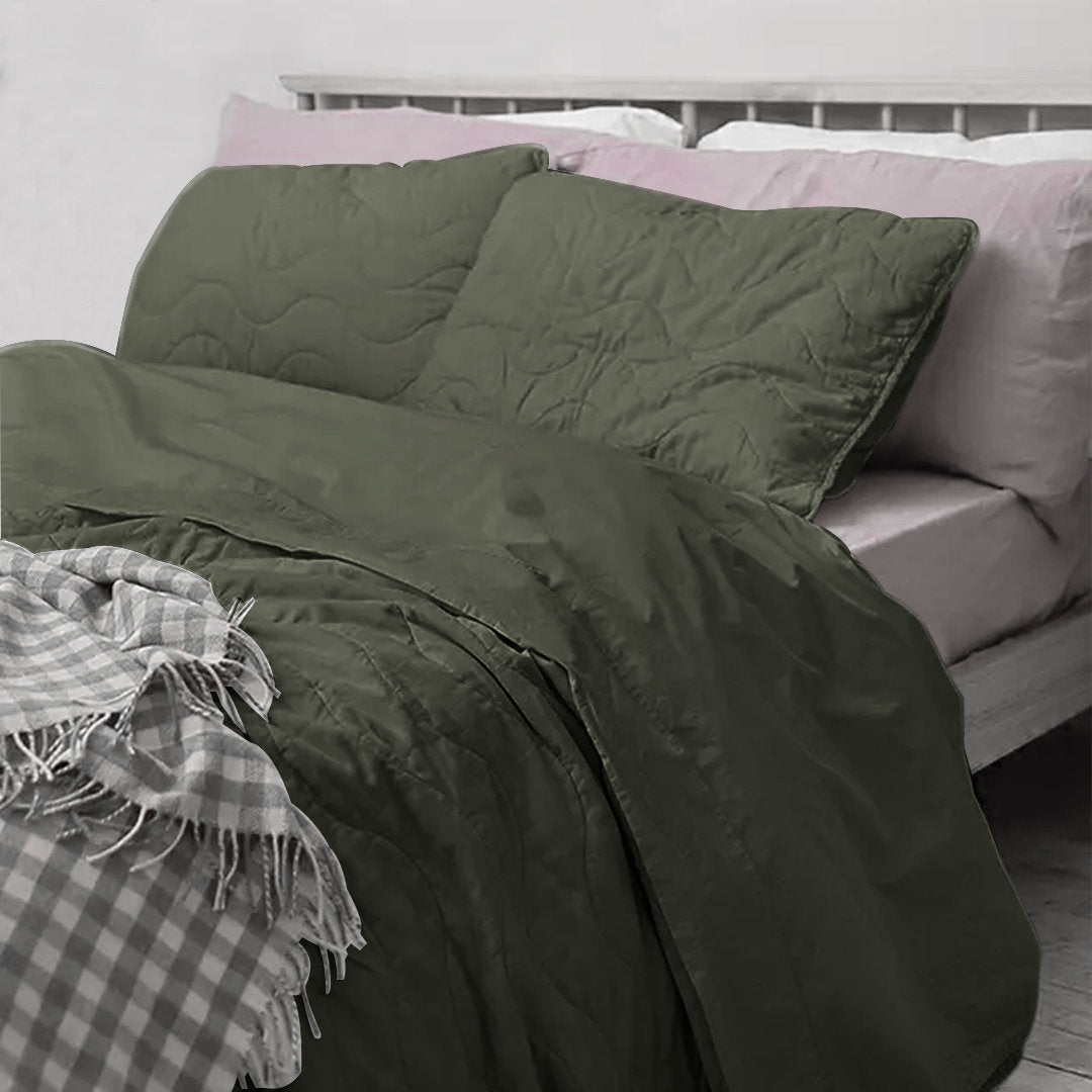 Piglet stitch - Pure Linen Quilt Sets