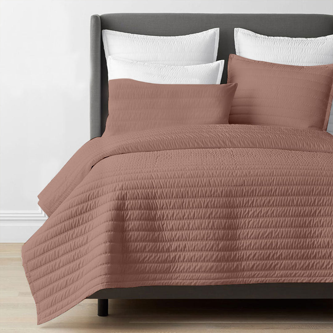 Channel stitch - Linen Cotton Quilt Sets