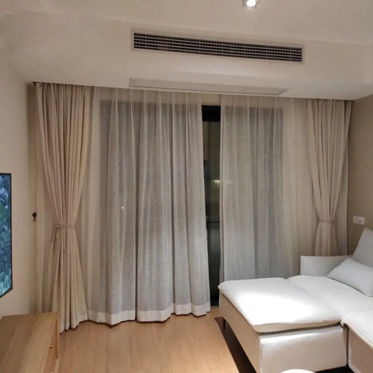 Contemporary Semi-Blackout Linen Drapes